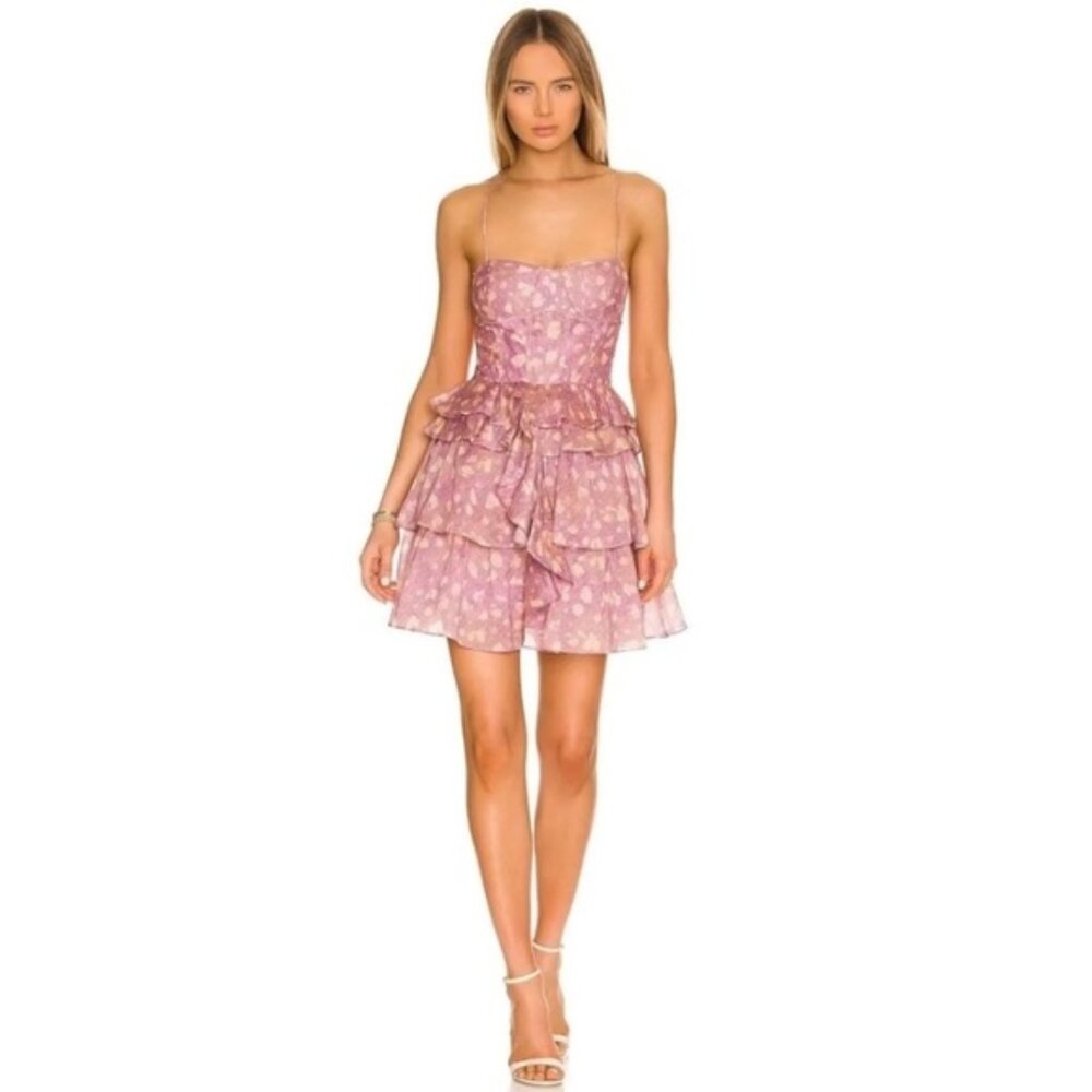 Ulla Johnson Lavender Celina Ruffled Mini Dress US6